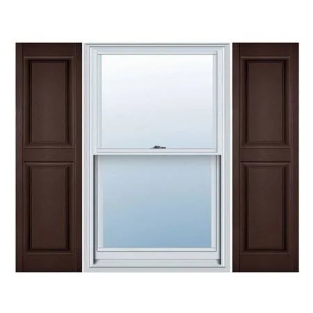 Mid-America LP2S14X07500FB 14 3/4x22W x 75x22H Lifetime Vinyl, Standard Two Equal Panels, Raised Panel Shutters, w/Installation