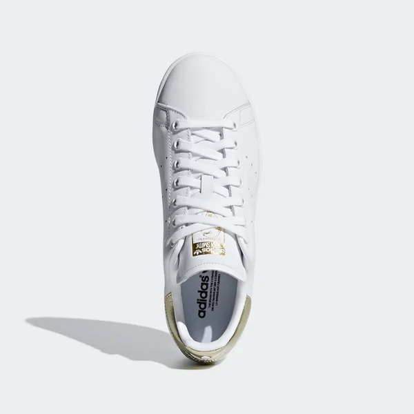 Adidas Classic Stan Smith Tennis Sneakers - White/Gold, Women's, 9.5b