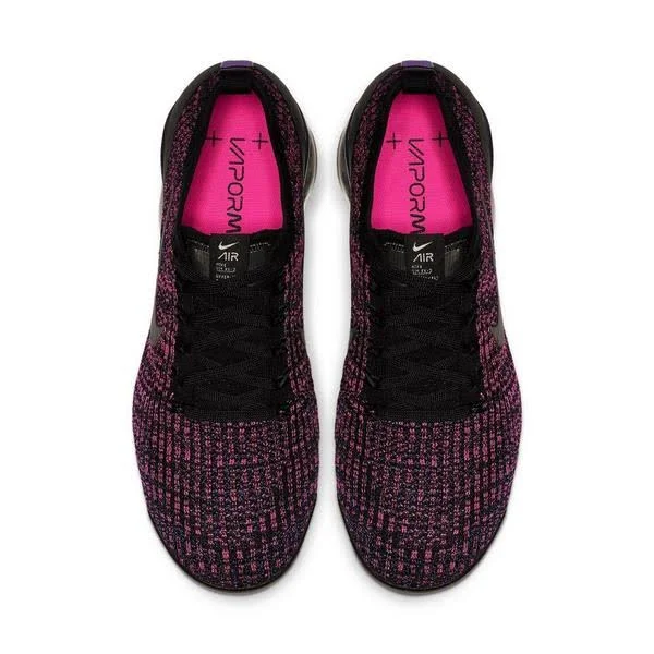 Nike Air VaporMax Flyknit 3 Black, Racer Blue & Fuchsia
