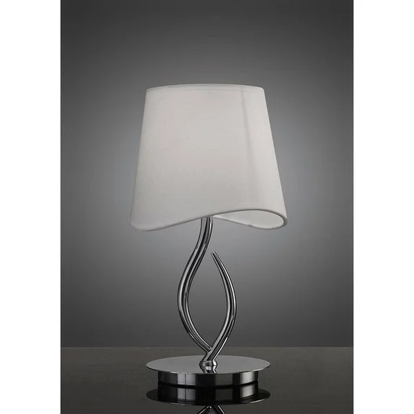 Mantra Lighting 1905 NINETTE 1 Light Table Lamp, Polished Chrome