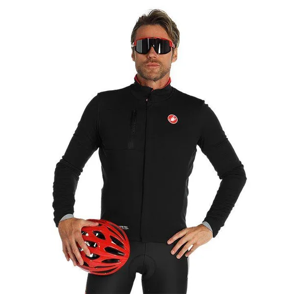 Castelli Double Espresso Jacket - Light Black/Red - S