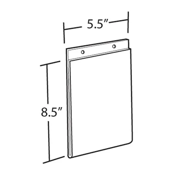 Azar Displays Wall-Mount U-Frame Acrylic Sign Holders