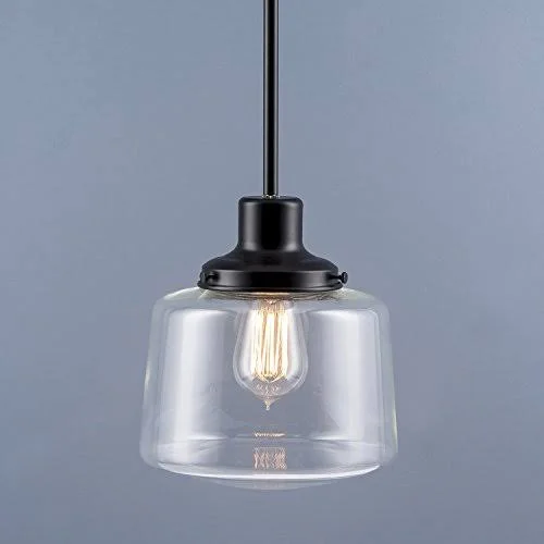 Scolare Vintage Pendant Light - Black Kitchen Island Light with LED Bulb LL-P274