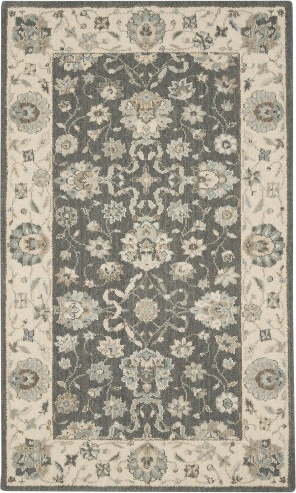 Nourison Living Treasures LI16 2&6x22 x 4&3x22 Grey, Ivory Area Rug