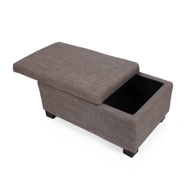 AdecoTrading Home 3 Piece Storage Ottoman Set; Blue