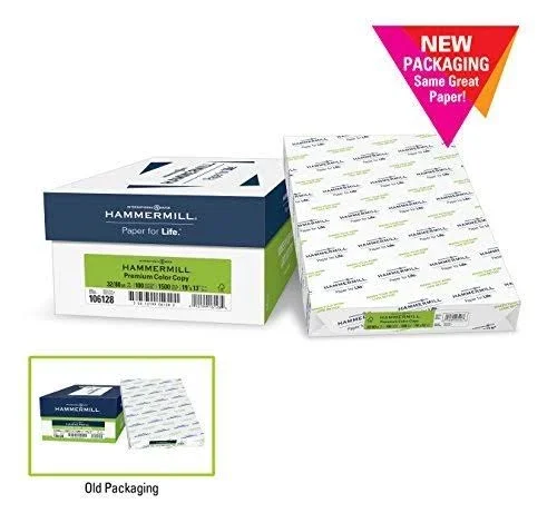 Hammermill Paper - Premium Color Copy Paper, 19 x 13 Paper, 32lb Paper, 100 Bright, 1 Ream, 500 Sheets (106128r) Acid Free Paper