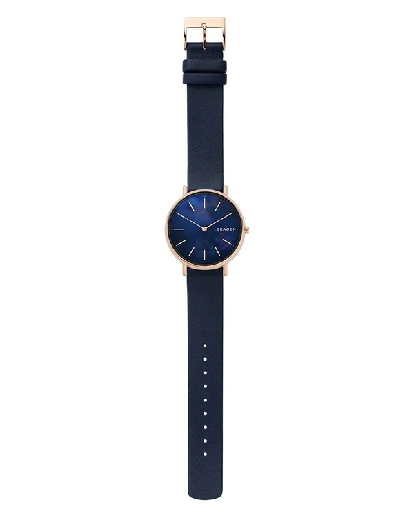 Skagen Women's SKW2731 Signatur Blue Leather Watch - Blue