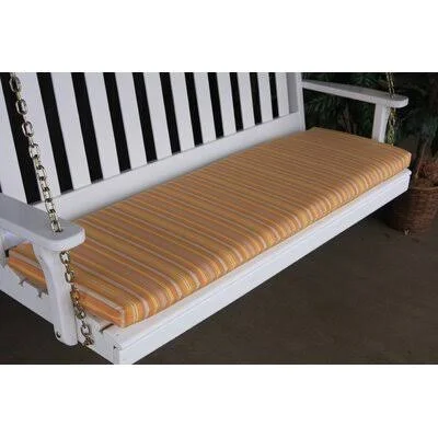 Red Barrel Studio Indoor/Outdoor Bench Cushion Fabric: Orange Stripe, Size: 2x22 H x 68x22 W x 17x22 D