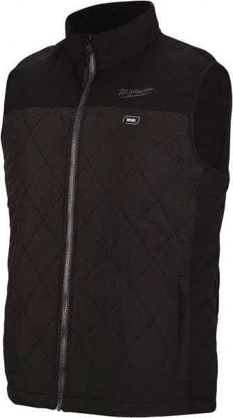 Milwaukee Tool - Size L Heated Vest - Black, Polyester, Zipper Closure, 42 to 44x22 Chest