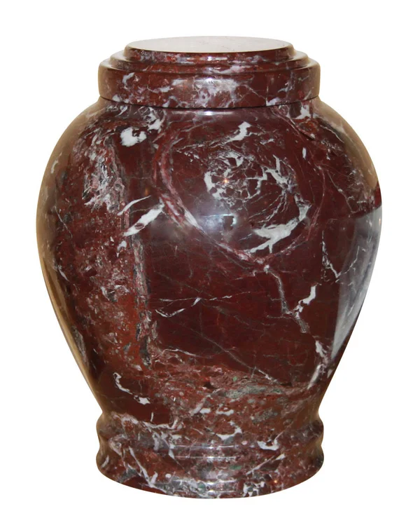 Embrace Red Zebra Marble Cremation Urn