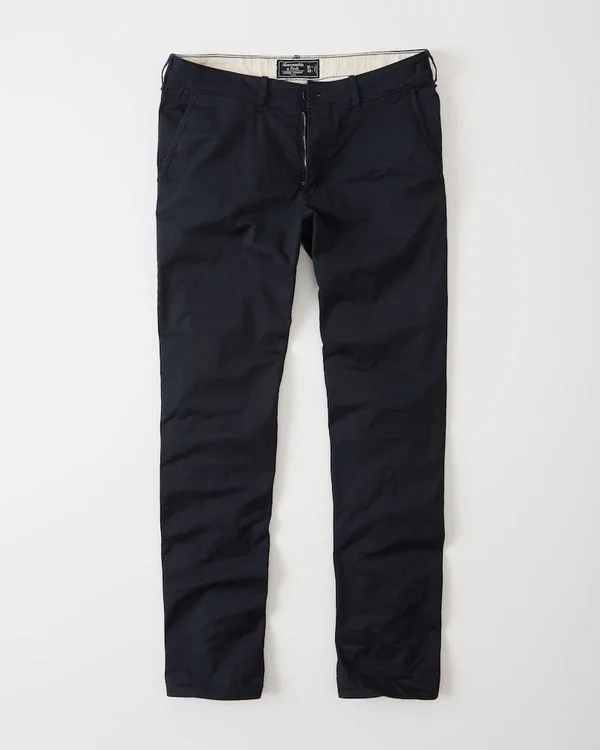Abercrombie & Fitch Men's Straight Chinos in Navy Blue - Size 30 x 30
