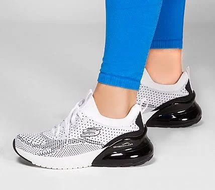 Skechers Women's Skech-Air Stratus Athletic Shoes White/Black 10.0