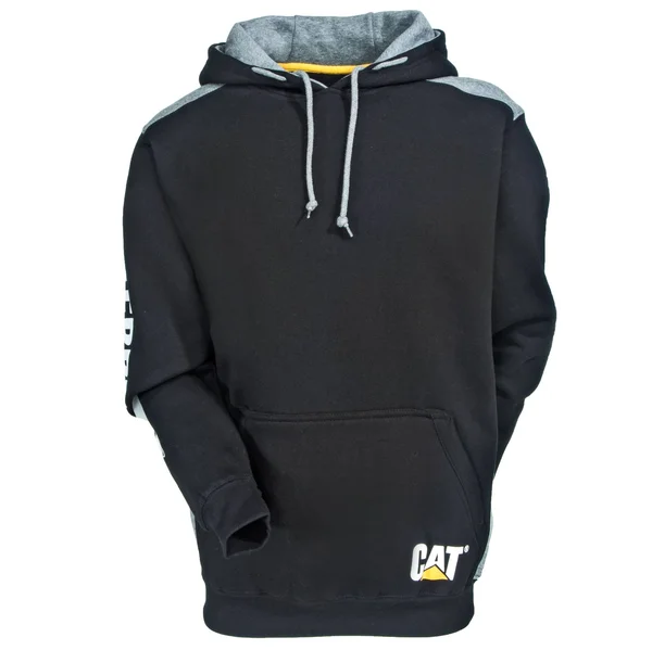 Caterpillar Men's Logo Panel Hooded Sweatshirt, 1910802, Black