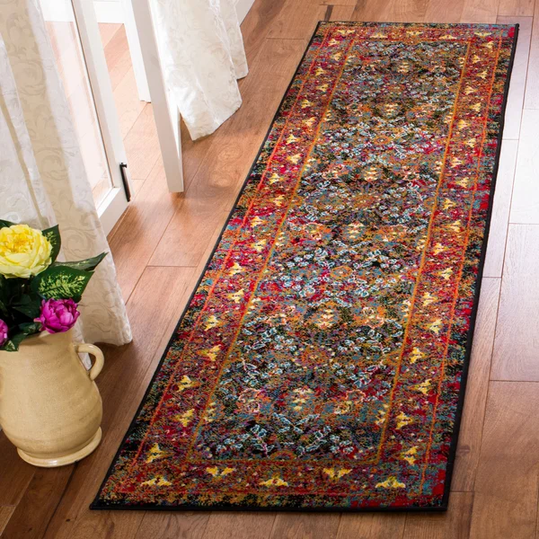 Safavieh CHR918Q Cherokee Red - Black Area Rug - 8& x 10&