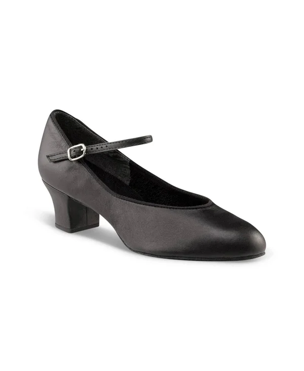 Capezio Suede Sole Jr. Footlight Character Shoe - Women's, Size: 10, Black