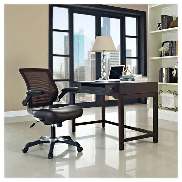Ede Leatherette Office Chair - Brown