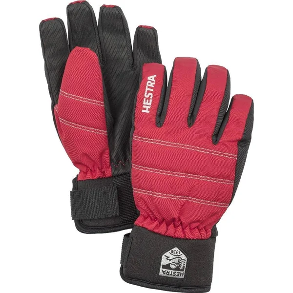 Hestra CZone PrimaLoft 5 Finger Gloves Junior Red