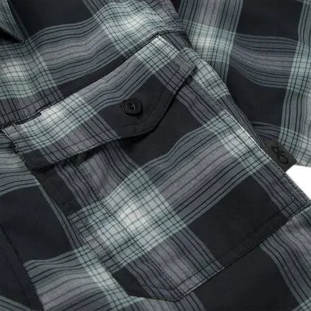 Outdoor Research Men's Wanderer S/S Shirt, M, Black Plaid