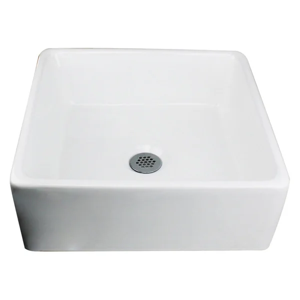Nantucket Sinks NSV107A Square Vessel Sink White