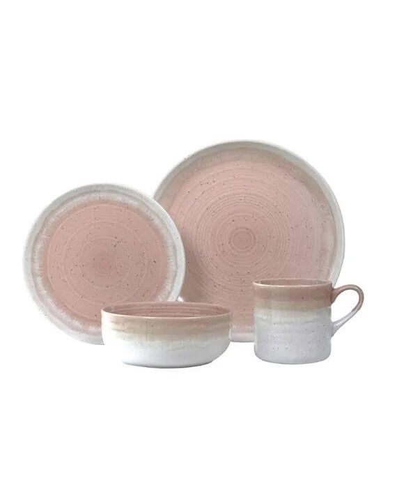 Baum Hearth 16-Piece Dinnerware Set - Service for 4 - Grey