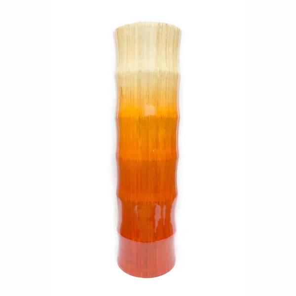 Heather Ann Creations Shayna Bamboo Chute Ombre Vase White
