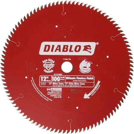 Freud D12100X 100 Tooth Diablo Ultra Fine Circular Saw Blade for Wood and Wood Composites, 12-Inch, Iten Package Weight:1.157 Ki