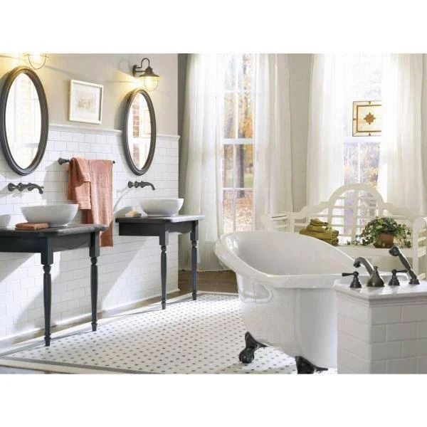 Moen T6107ORB Kingsley Two Handle Wall Mount Bathroom Faucet Oil Rubbed Bronze