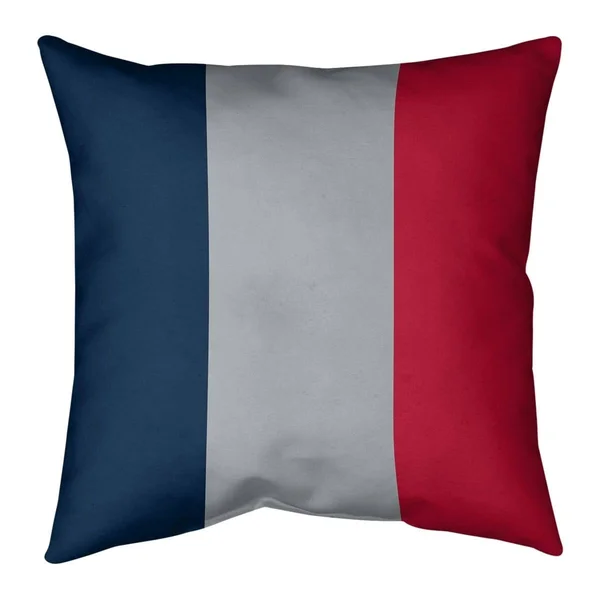 New England New England Football Stripes Pillow (Indoor/Outdoor) - 16 x 16 - Square - Zipper Closure - Large - Polyester - UV Re