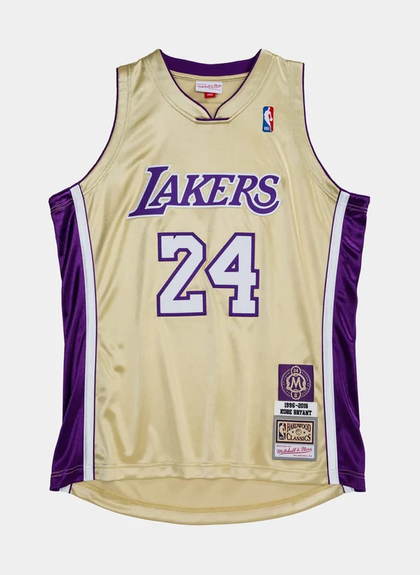 Mitchell and Ness Los Angeles Lakers Kobe Bryant Hall of Fame Authentic Jersey Gold