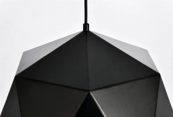 Elegant Lighting LDPD2083 11.4 x 17.7 in. Arden 1 Light Black & Golden Inside Pendant