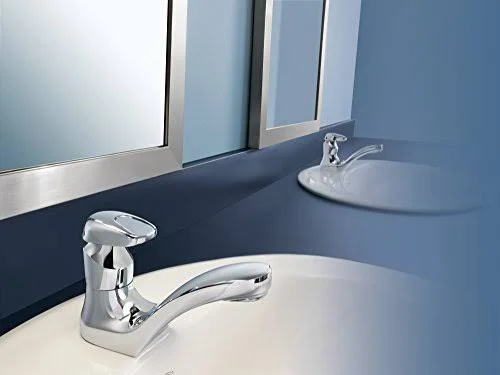 Moen M-Press Single Handle Metering Lavatory Faucet, Chrome, 8884