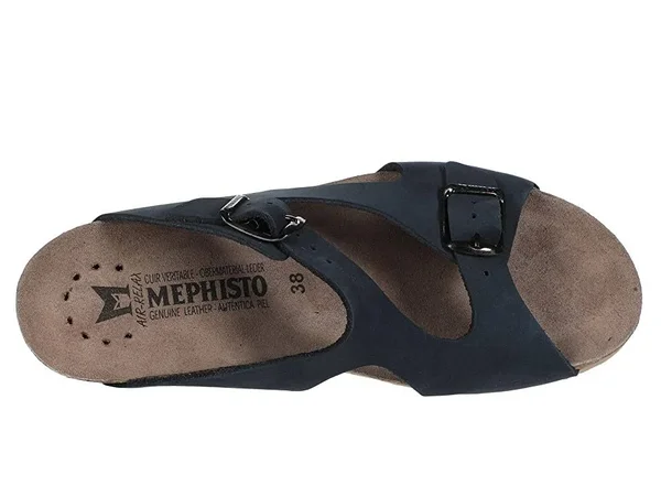 Mephisto Terie Navy Sandalbuck, Women's, Size: 10
