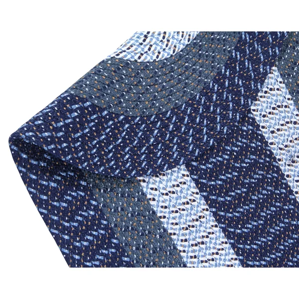 Better Trends Country Braid Reversible Area Rug - Chambray Stripe 24x22 x 68x22 x 68x22 L-Shape