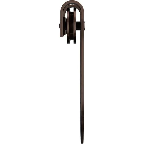 Premium Horseshoe Roller Hanger w/ Bolts for Barn Door for 2 1/4x22 Doors - Rustic Brown