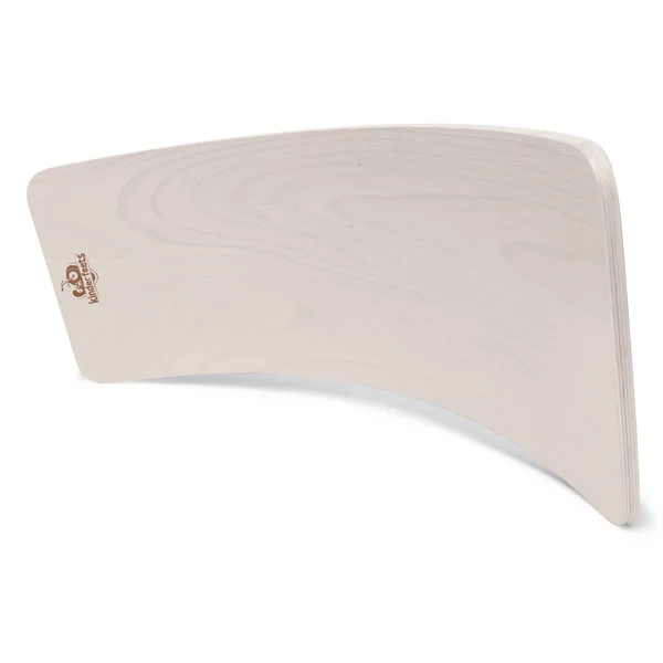 Kinderfeets Wooden Balance Board Waldorf Kinderboard - Children's Balance Toy Wobble, Spin, Rock, Slide White Wash