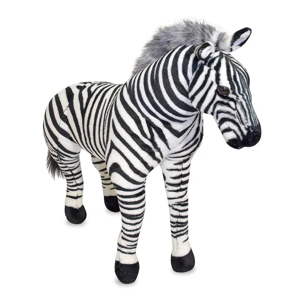 Melissa & Doug - Zebra Giant Stuffed Animal - black - white