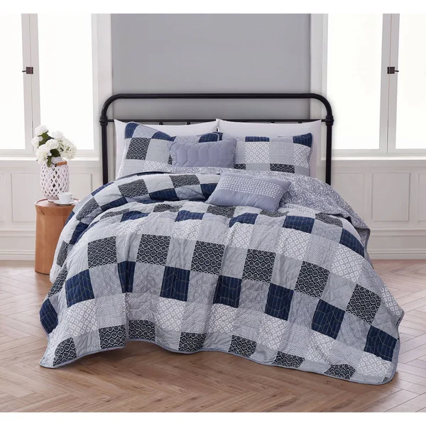 Avondale Manor Evangeline Quilt Set - Black - Twin