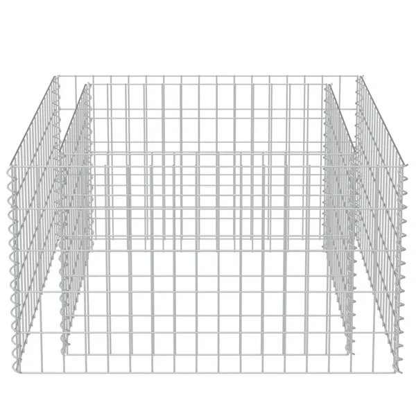 vidaXL Gabion Raised Bed Galvanised Steel 35.4x22x35.4x22x19.7x22