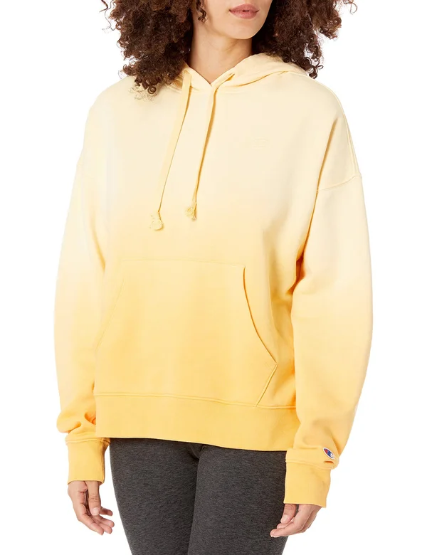 Champion Women's Cropped Ombre Hoodie - Adobe Wall Tan Ombre