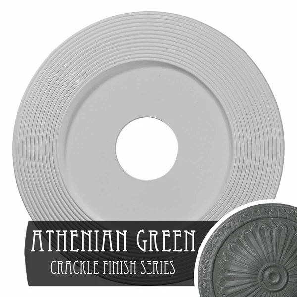 Ekena Millwork CM16ADSGS 16 1/8x22OD x 3 5/8x22ID x 1x22P Adonis Ceiling Medallion (Fits Canopies Up to 10 1/4x22), Hand-Painted