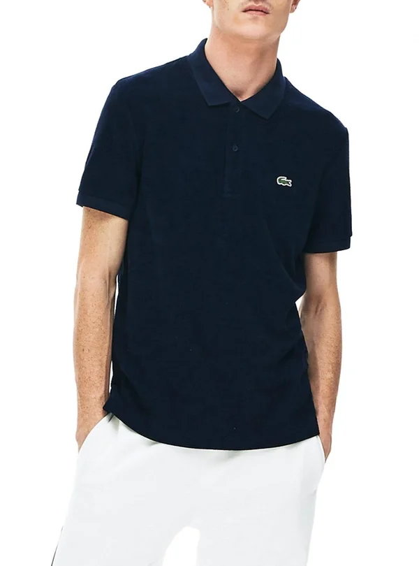 Lacoste Cotton Fleece Blend Regular Fit Polo Shirt - Navy| PH5474-166