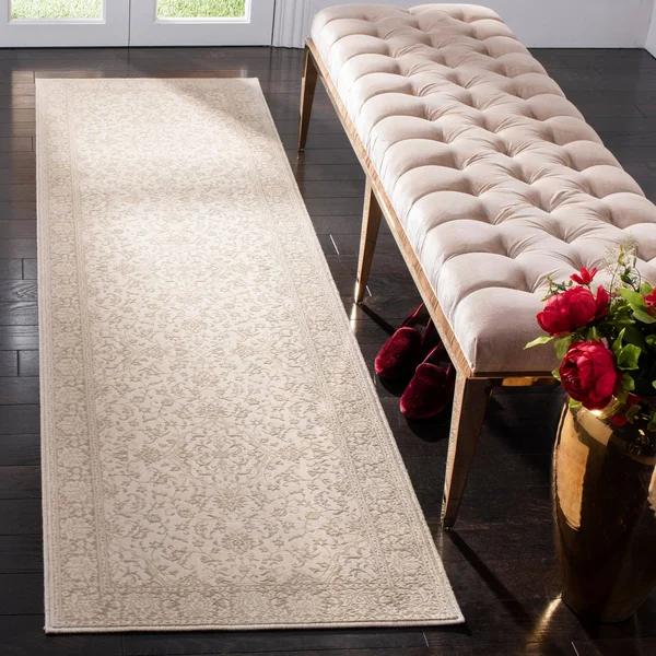 Safavieh Noble 2&7x22 x 4& Rug in Dark Blue and Ivory
