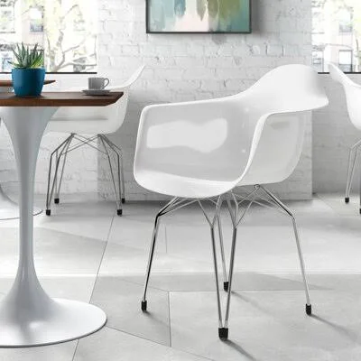 Wayfair Emerick Diamond Dining Chair Orren Ellis Leg Color: Chrome