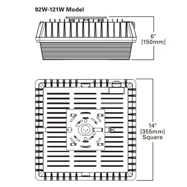 Lumark CLCSLED 92W LED Canopy Luminaire