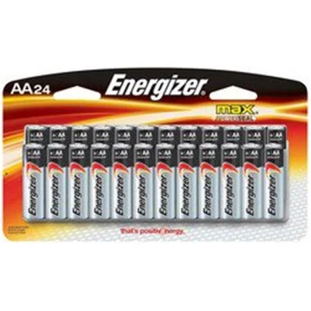Energizer Max Alkaline AA Batteries, 24 Pack E91BP24