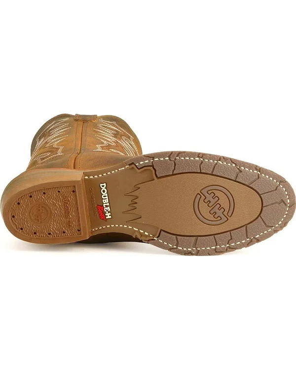 Double H Gel Ice Work Western 12x22 8 Men's Brown