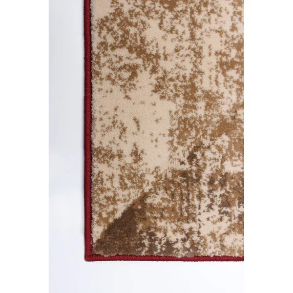 Chaudhary Living 6.5' x 9.5' Navy Blue and Brown Abstract Swirl Rectangular Area Throw Rug