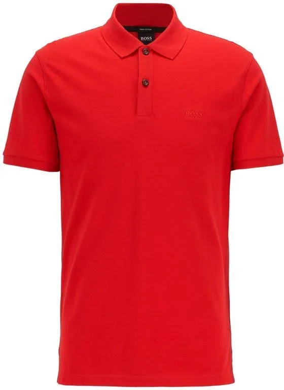 Hugo Boss - Regular Fit Polo Shirt in Pima Cotton Piqu - Red