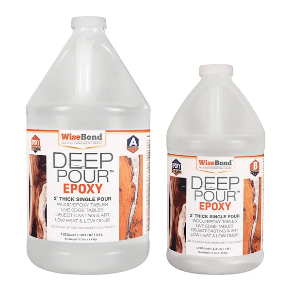 Deep Pour Epoxy - 2 inch - 2:1 Ratio - 1.5 Gallon Kit