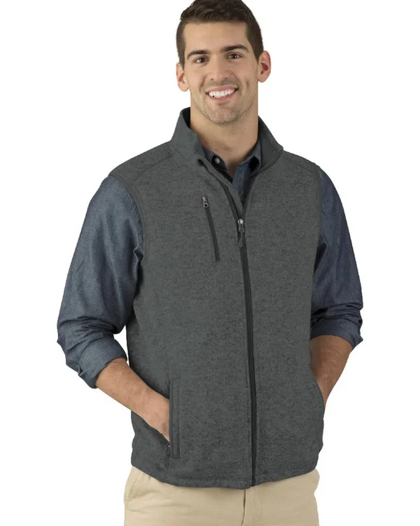 Charles River Apparel Men's Pacific Heathered Vest-9722, Gray